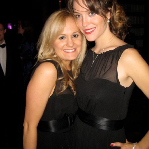 Coast UK Size 8 formal black dress with high low skirt and empress style robe - Picture 2 of 8